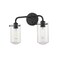 Z-Lite Delaney 2 Light Vanity, Matte Black & Clear 471-2V-MB - alternate 1